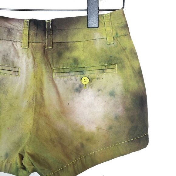 Lime Banana Tie Dyed J.Crew Festival Shorts Sz: 00 - Picture 5 of 5